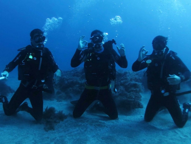 Selfie diving in the Canary Islands 