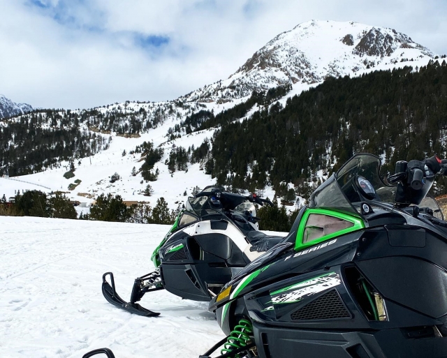  Two-seater snowmobiles through Andorra 
