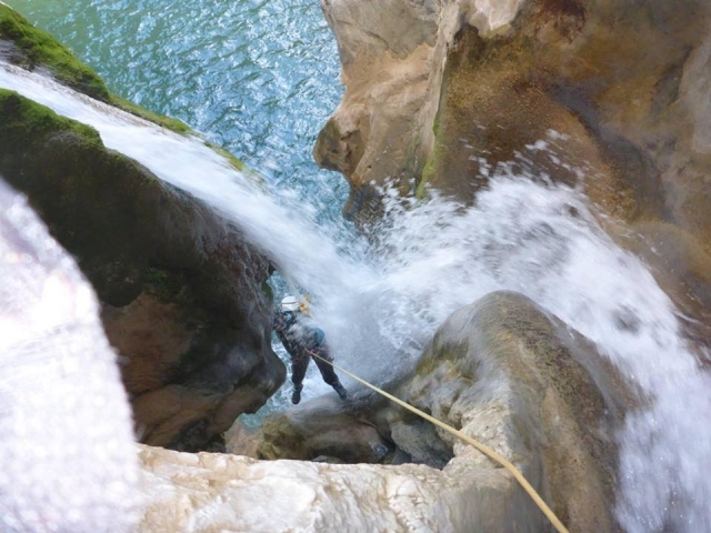 Rappel dans la rivière verte 