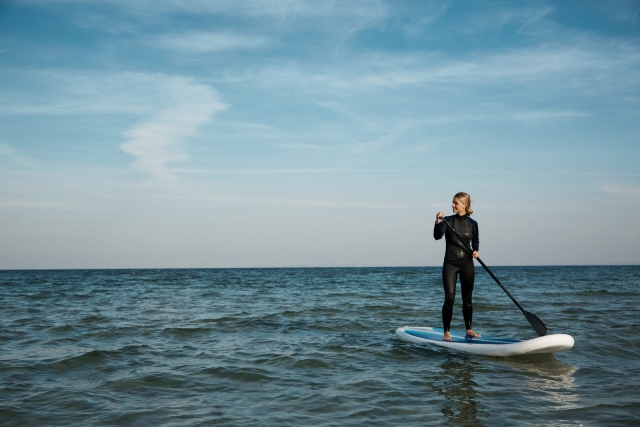  SUP paddling through Girona 