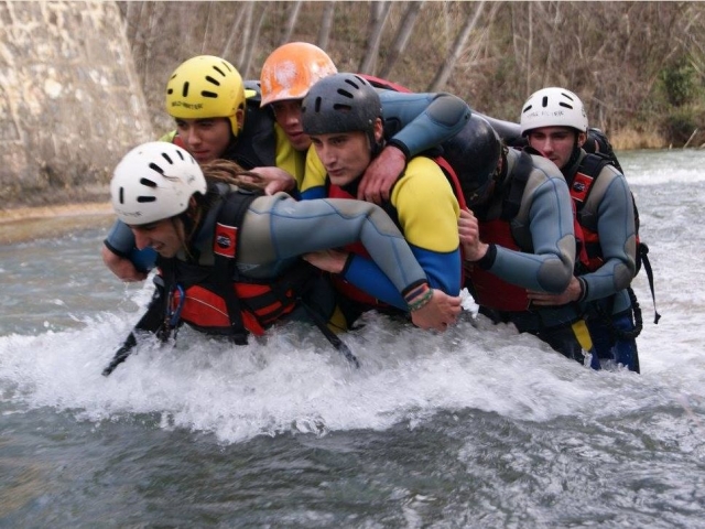  Like true brave men crossing the river 