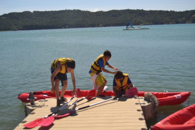 Pier of the Barasona reservoir