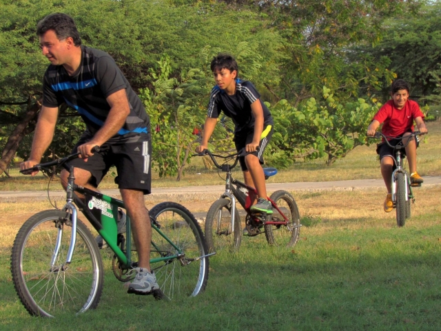  La famille cycliste. 