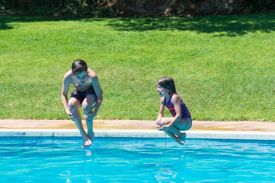  Games in the pool during the Camp 