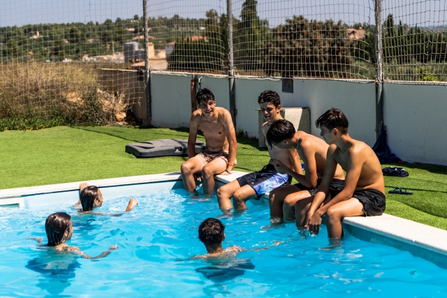 Campus de fútbol en verano