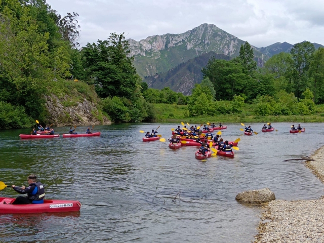 Mit dem Kanu die Sella hinabfahren