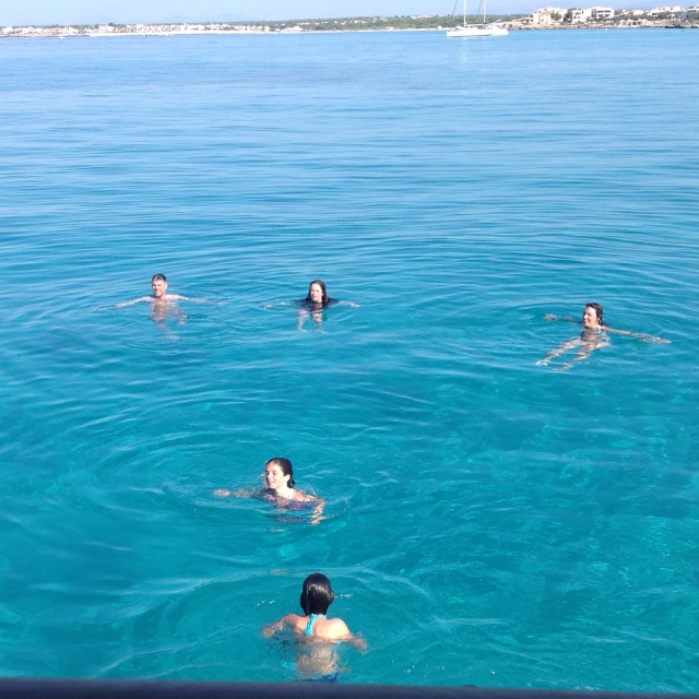 disfrutando del mar