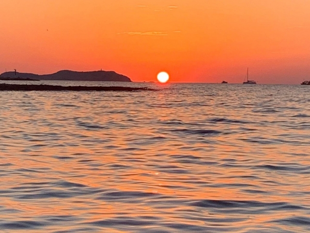Atardecer desde el barco