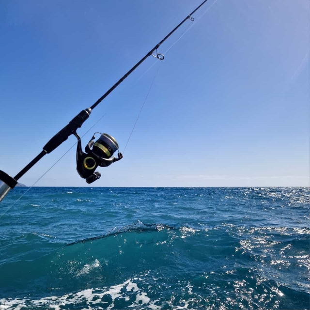 Pescando en el mar