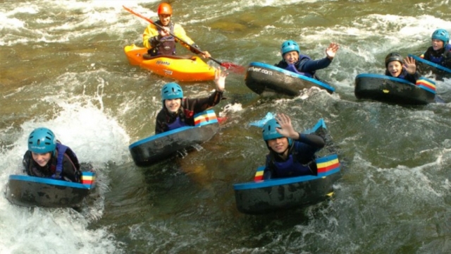 Il gruppo e l'istruttore dell'Hydrospeed 