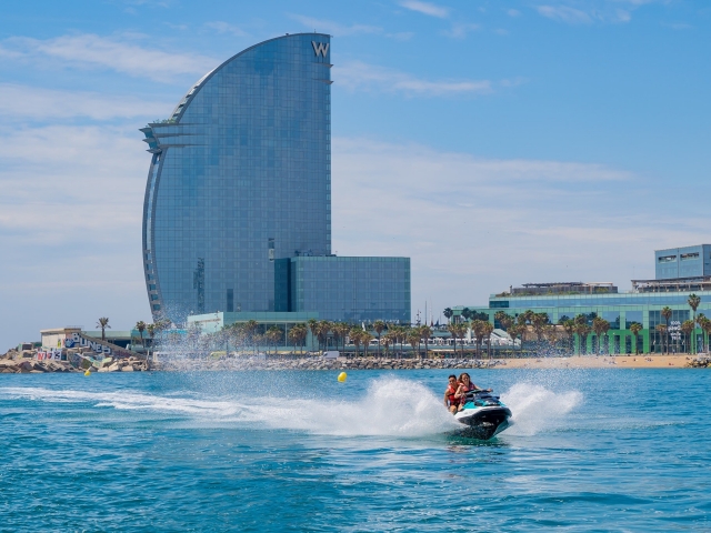  Driving a jetski with views of Barcelona 