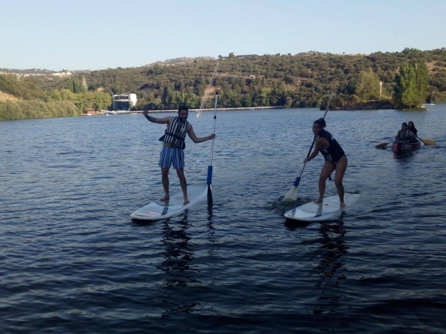 Remando con paddle surf en San Rafael