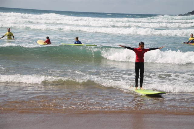 Haciendo surf