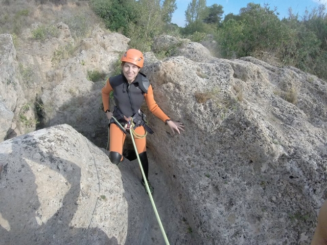  Rappelling in Gorgo de la Escalera 