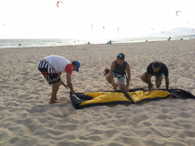  Abschluss eines Kitesurf-Tages 