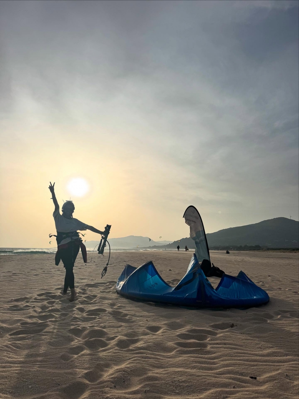 Listos para practicar kitesurf