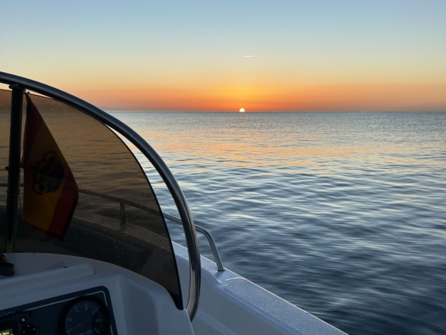 Atardecer desde la embarcación