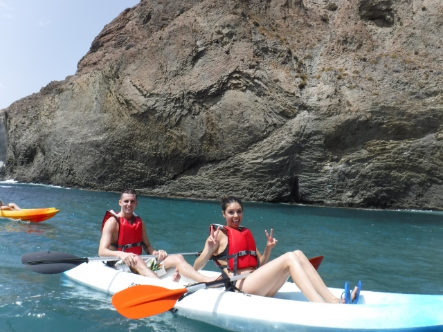 In the kayak 