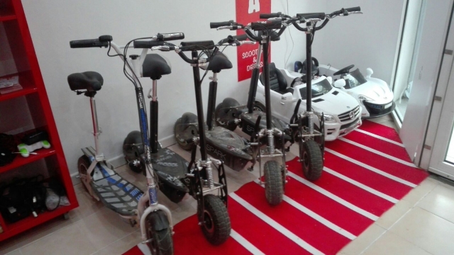 Electric scooters in store 