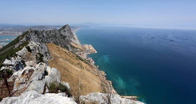 Vista del mar de gibraltar