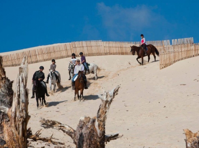 Quitter le chemin clôturé à cheval 
