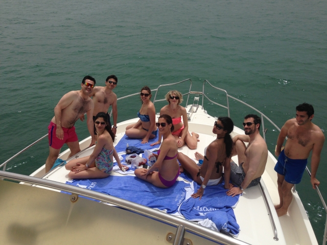 DIsfrutando del charter