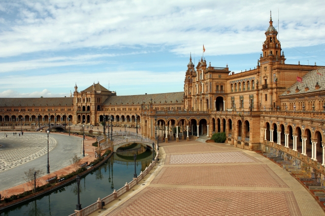 Vistas a la famosa plaza de Sevilla