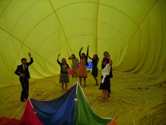 Festa dentro la mongolfiera 