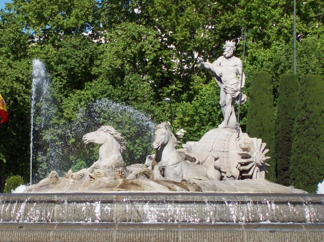 Neptune Fountain in Madrid 