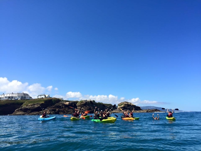 Volviendo de la ruta en kayak