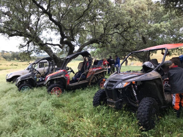 Durante la ruta en los campos de Extremadura