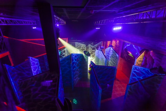  The entire laser tag maze 