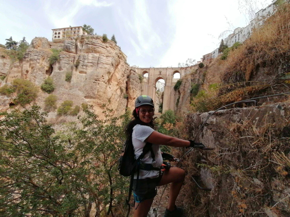 Chegando ao topo da ferrata 