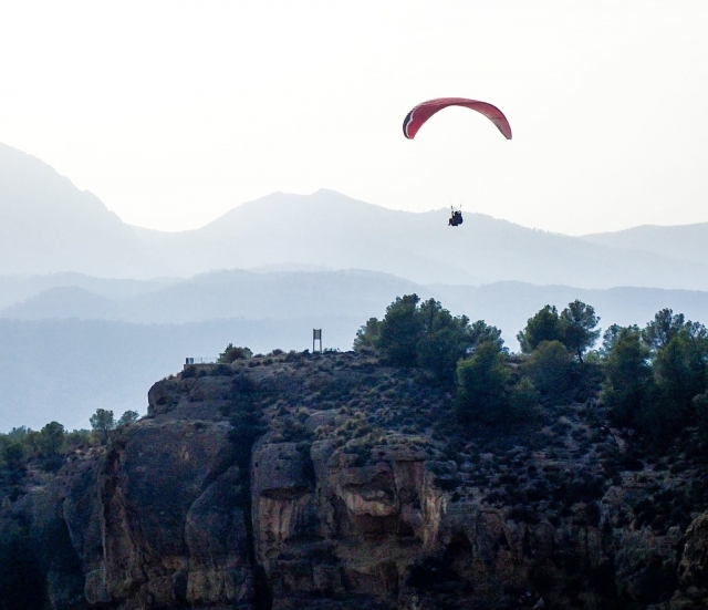 Volando sobre hermosos paisajes