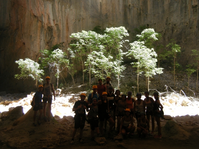 O canyoning em grupo 