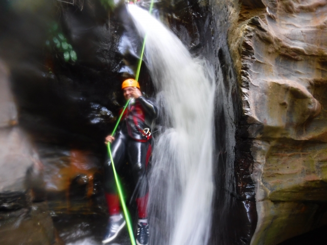 Rapel volado barranco
