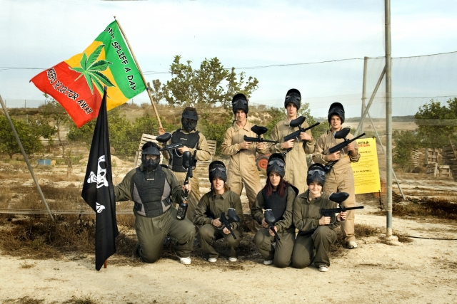 Grupo de amigos preparado