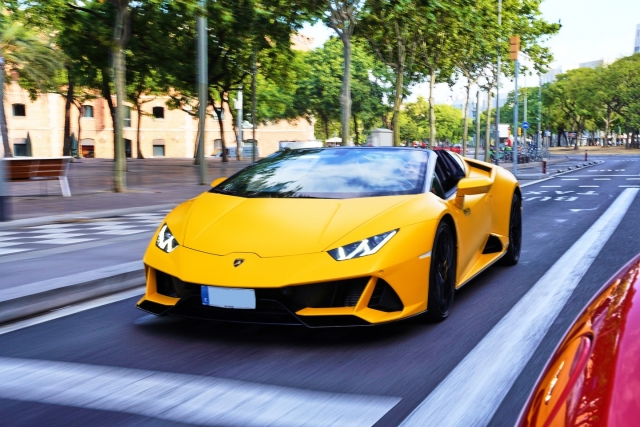 Conduciendo un Lamborghini por Barcelona