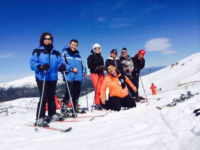  Mit vorbereiteten Skiern 