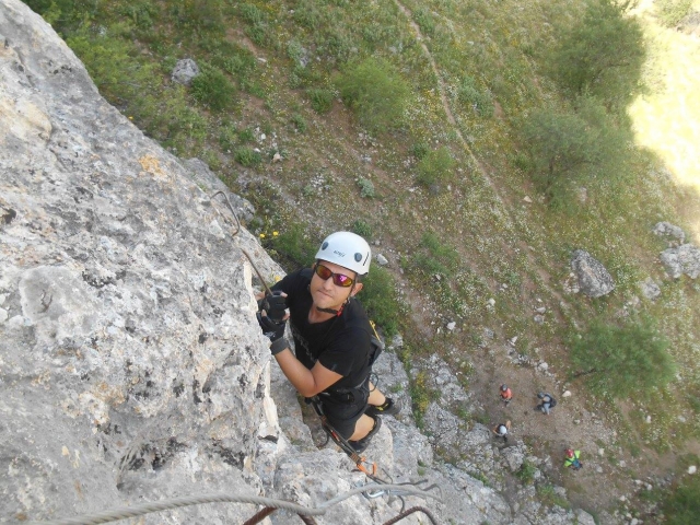  Sfruttare gli elementi artificiali della ferrata 