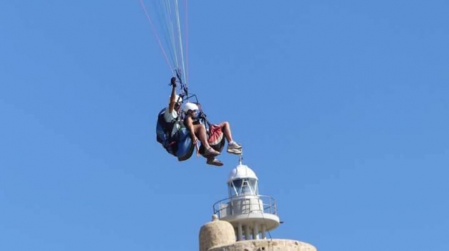  Paragliding over the lighthouse 
