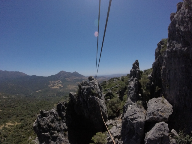  Zip line on the Atajate via ferrata 