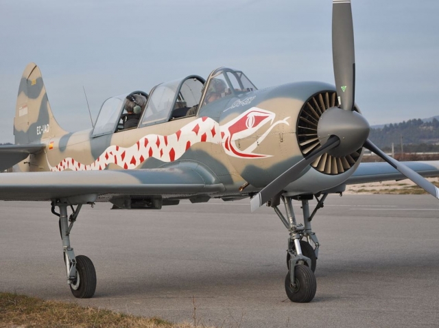 Yakovlev before takeoff 
