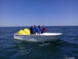 Navigazione in barca a motore lungo la costa di Rota 4 ore
