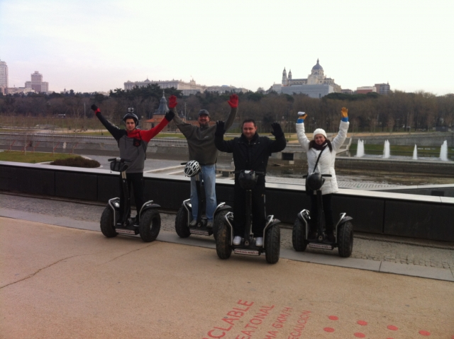 En el segway en el Parque del El Buen Rejalo