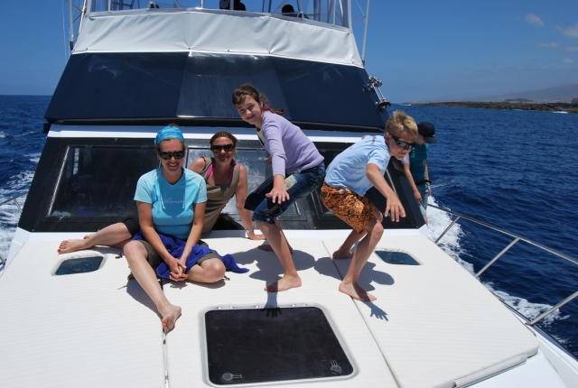 En el barco con los niños