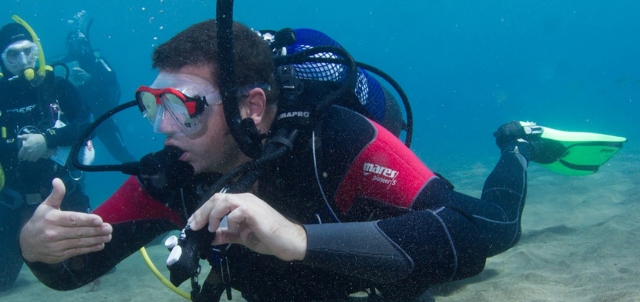 Learning to calm down in the water 
