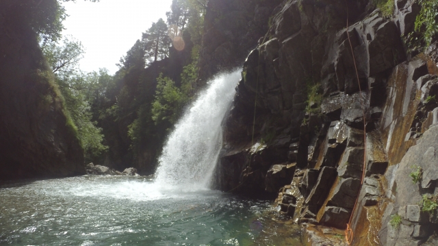  Descent through waterfalls