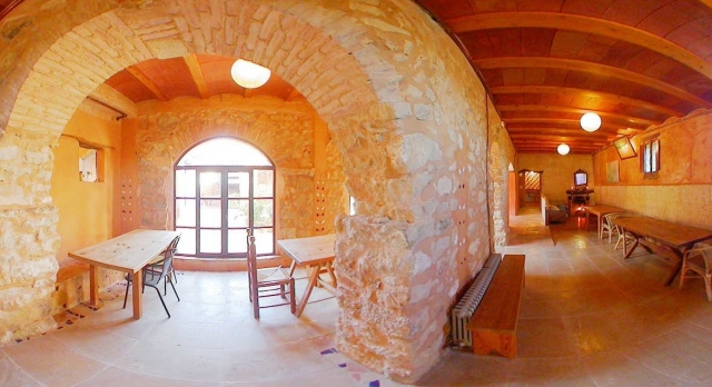  Large dining room in the hostel