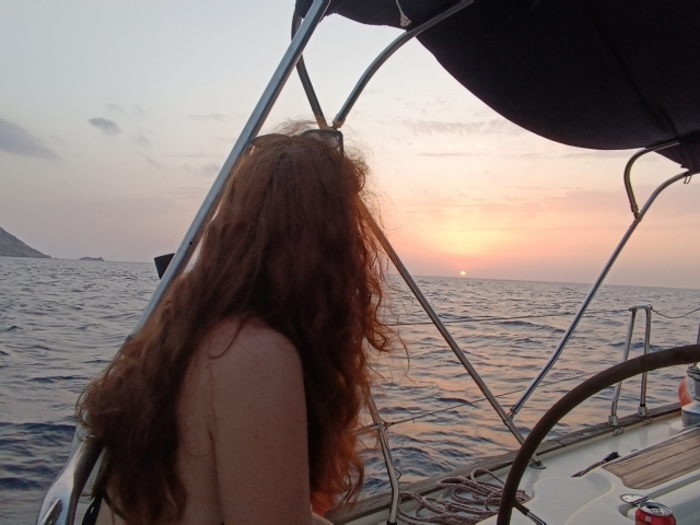 Atardecer en barco en Valencia